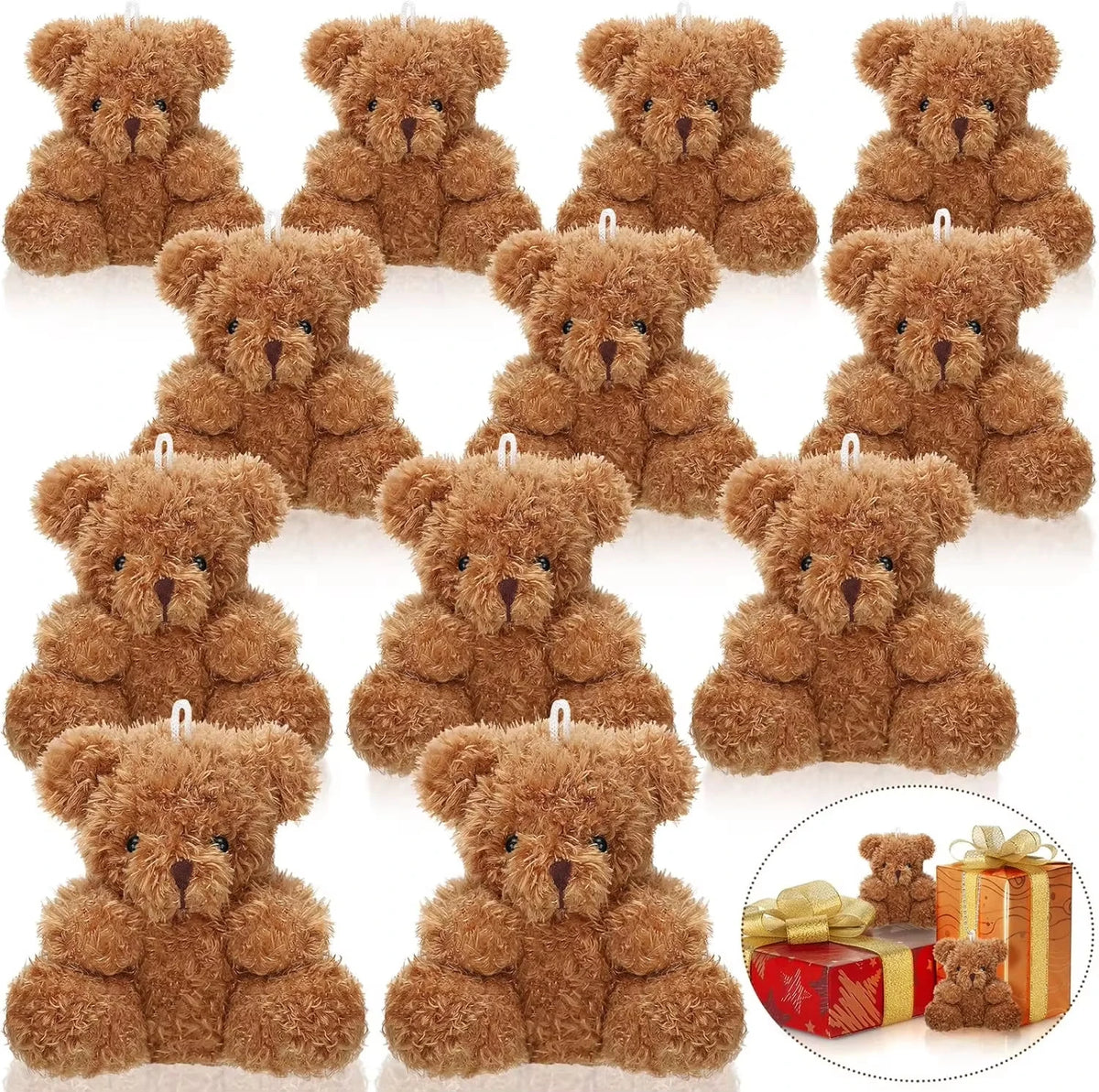 12-96pcs Mini Bear Plush Stuffed Small Teddy Bear