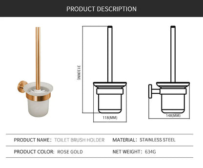 Bathroom Hardware 304 Stainless Steel Rose Gold Towel
