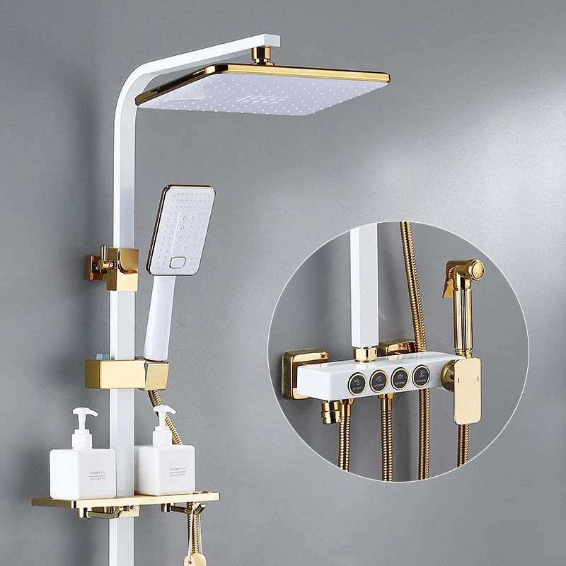 Chrome Digital Bathroom Shower System 10 Inch Stainless