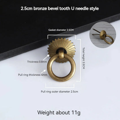 Chinese Medicine Cabinet Circular Ring Tea Can Pull