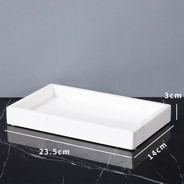 Volakos White Natural Marble Bathroom Minimalism Soap Dispenser
