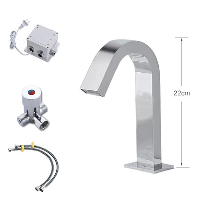 Oxg Black/Chrome Smart Sensor Basin Faucet Automatic Sensor