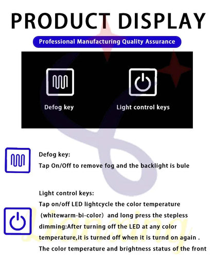 Strip Light Controller Smart Switch Touch Mirror Dimmer