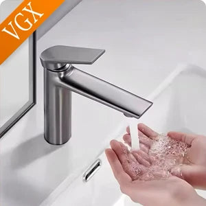 Vgx Brushed Gold Bathroom Faucets Square Basin Mixer