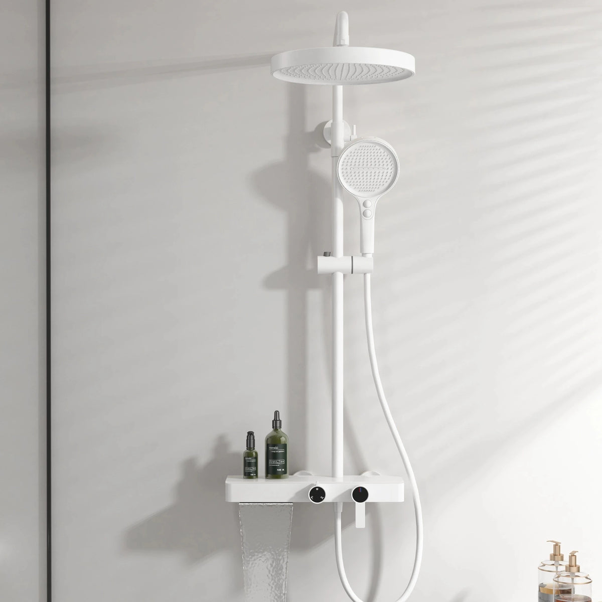Cold Waterfall Piano Bathroom Shower 12 Inch Rain