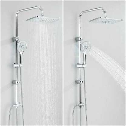 Chrome Simple Rainfall Shower Faucet High Pressure Stainless