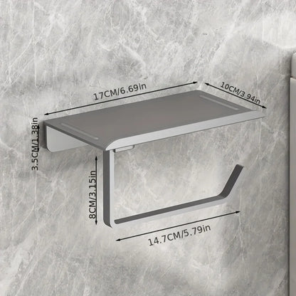 Wall Mounted Toilet Paper Holder No Drill Self
