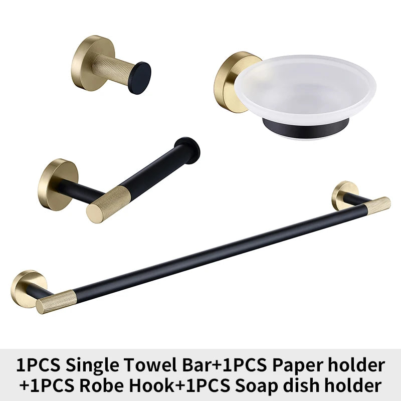 Rose Gold Bathroom Hardware Towel Bar Rack Shelf