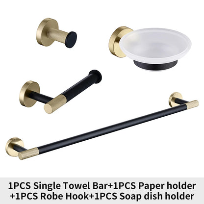 Rose Gold Bathroom Hardware Towel Bar Rack Shelf