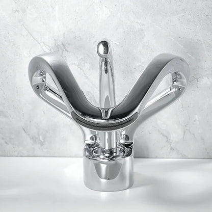 Faucet Bathroom Hollow Out Design Waterfall Basin Mixer