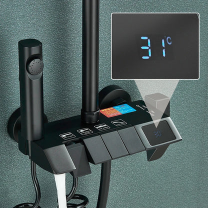 Bathroom Shower Faucet Shower Thermostat Digital Screen Water