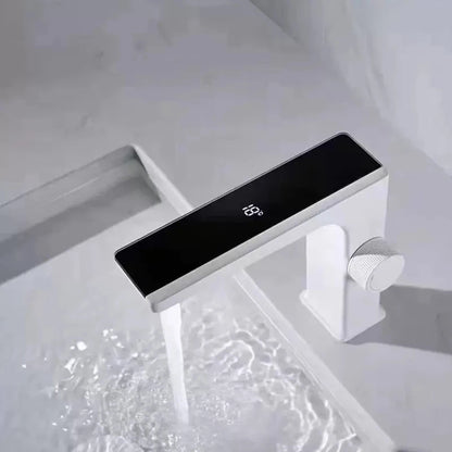 Gun Grey Smart Sensor Basin Faucet Digital Display