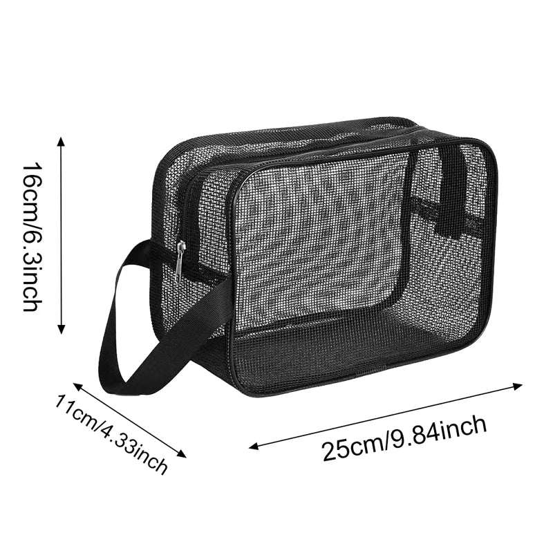 Mesh Shower Caddy Tote Bag Organizer Case Cosmetic