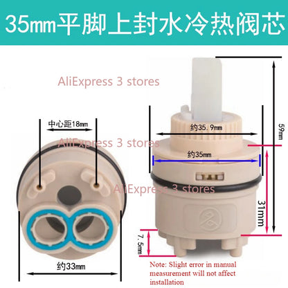 1pcs 35/40mm Replacement Ceramic Spool Water Tap Mixer