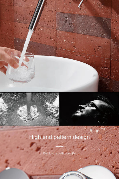 Luxury Brass Wall Mounted Bathroom Faucet Embedded Design