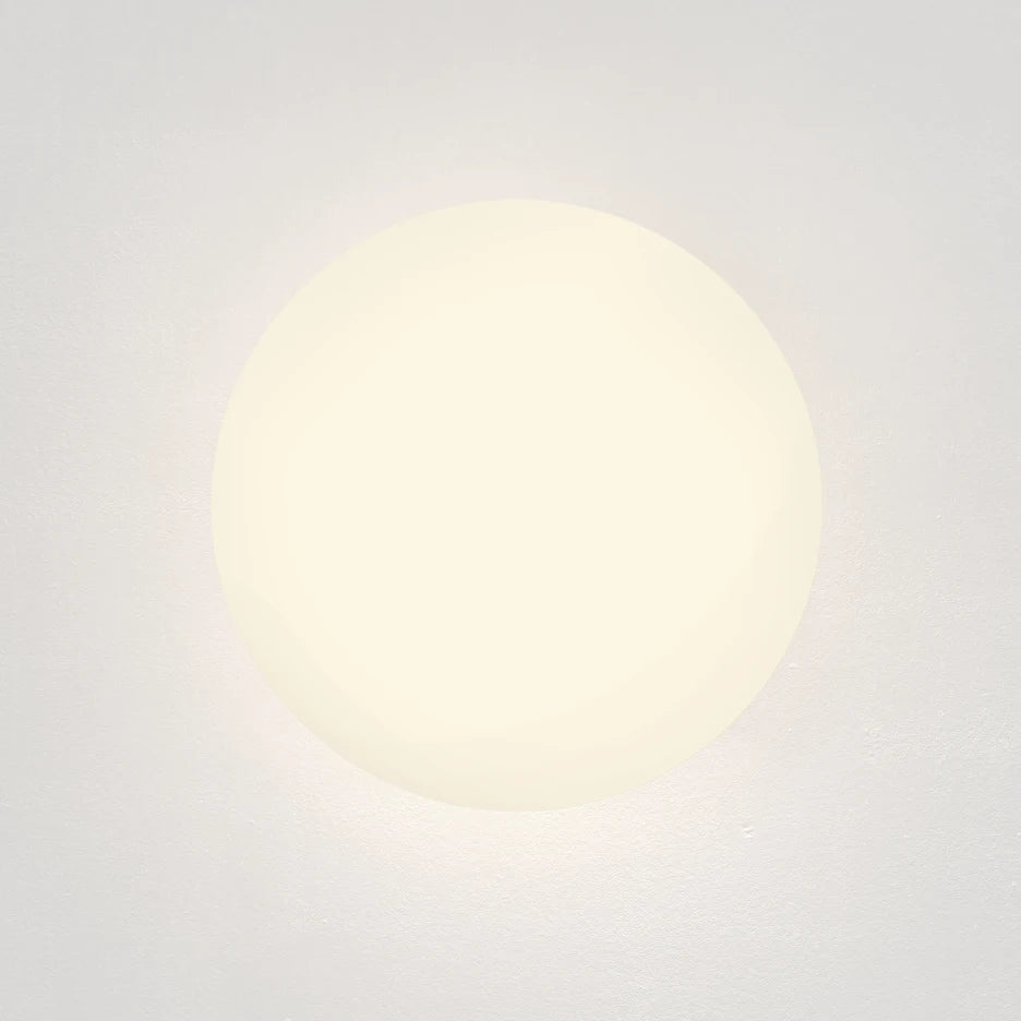 Modern White Wall Lamp Ball Glass Wall Sconce