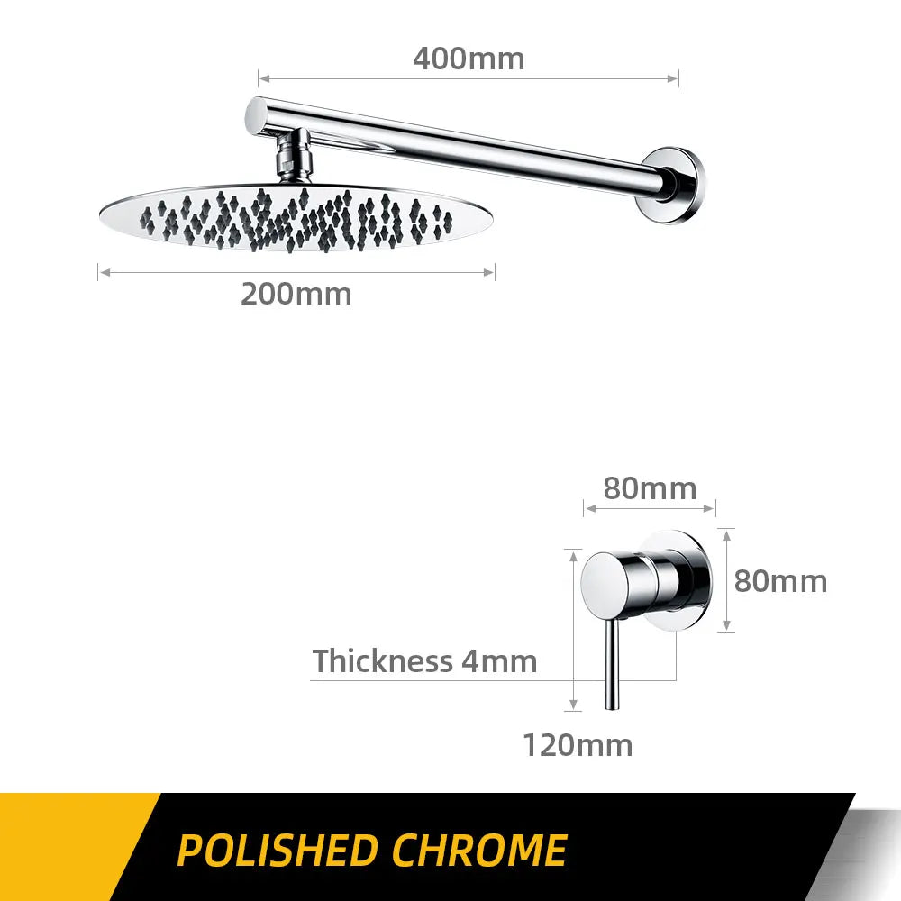 Bathroom Faucet Gunmetal Shower Faucet Wall Mounted 8/10/12