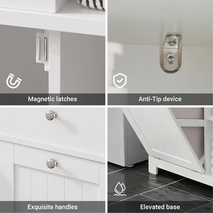 Sobuy Bzr104 High Wardrobe Fold-Out Bathroom Wardrobe Narrow