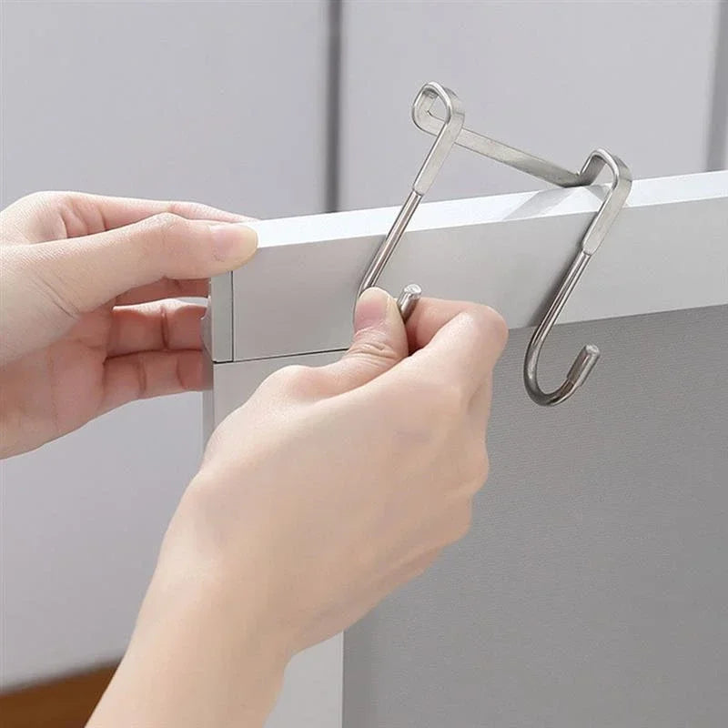 Stainless Steel Hook Double S-Shape Hook Punching Bathroom