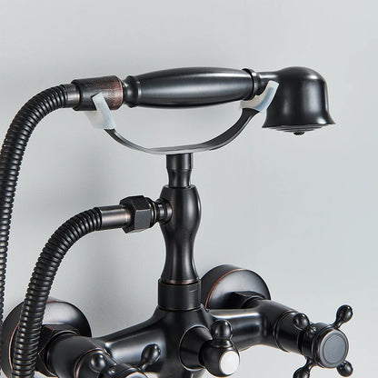 Retro Antique Brass Black Bronze Bathtub Shower Faucets