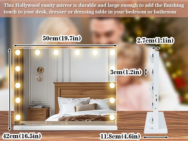 Uk Hollywood Mirror Vanity Make Up Mirror Lights