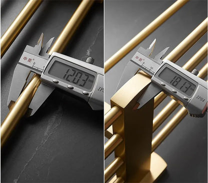Brushed Gold Bathroom Towel Rack Paper Holder Toilet