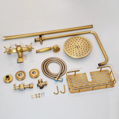 Kemaidi Brass Antique Wall Mount Shower Faucet Handle