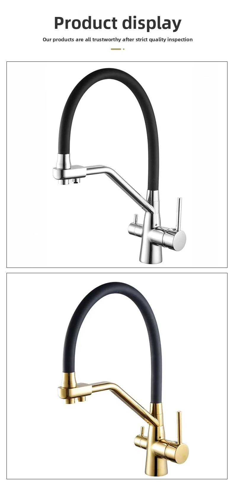 Filtered Sink Faucets Purification Tap 360 Rotate Water