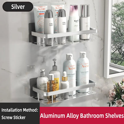 Wall Mounted Rectangular Rack Wall Mounted Shower Shampoo