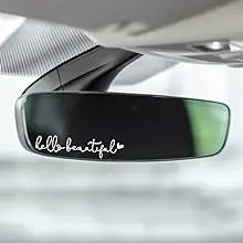 1pc Hello Beautiful Car Rearview Mirror Vinyl Decals