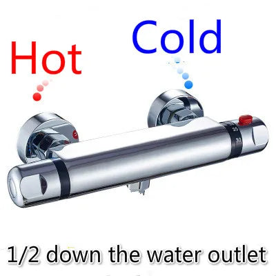 Brass Intelligent Thermostatic Shower Faucet Concealed Cold Water