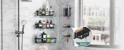 Pack Shower Caddy Organizer Rack Shelf Inside Shower