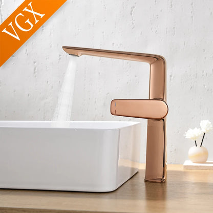 Vgx Luxury Gold Bathroom Faucets High Basin Mixer