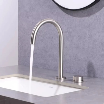 Brushed Gold Basin Faucet Nickel Sink Faucet Two