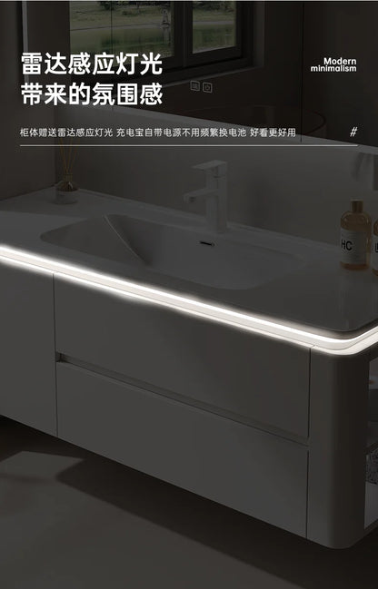 Led Light Ensuite Bathroom Cabinet Basin Designs Mirror