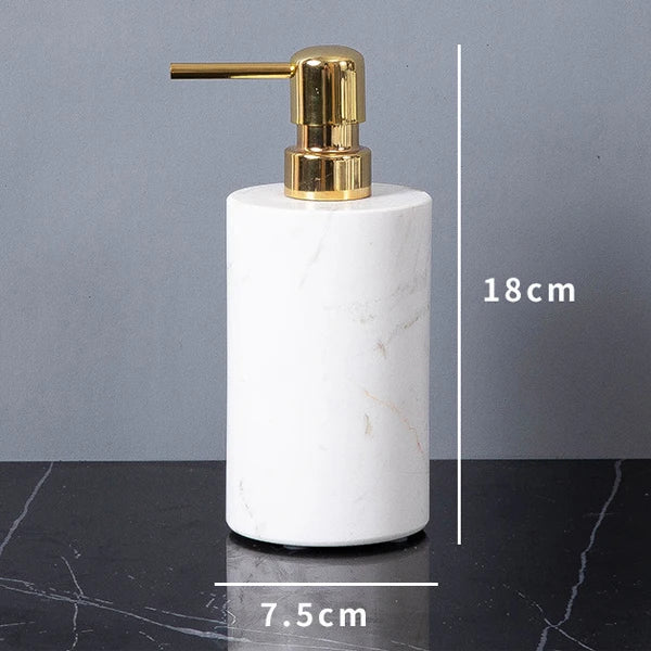 Volakos White Natural Marble Bathroom Minimalism Soap Dispenser
