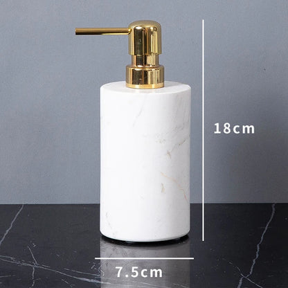 Volakos White Natural Marble Bathroom Minimalism Soap Dispenser