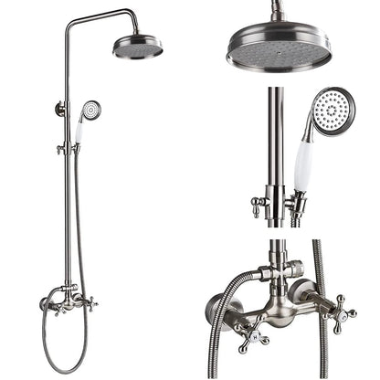 Bathroom Shower Faucet Brass Rainfall Shower Mixer Tap