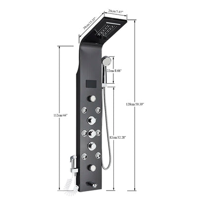 Shinesia Led Shower Panel Rainfall Bathroom Column Mixer