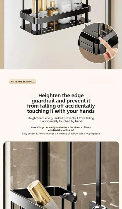 1pc 2-Tier Hanging Shower Caddy Over Door Bathroom