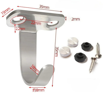 5pcs Bedroom Stainless Steel Screw Mounted Ceiling Hooks