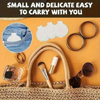 100pcs Mini Folding Makeup Mirror Circular Pocket Mirror