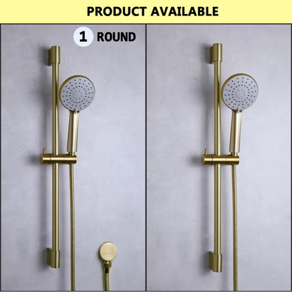 Slide Bar Hand Shower Brushed Matt Gold Functions
