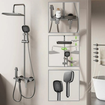 4-Way Rainlfall Showers System Wall Mounted Bathroom Shower