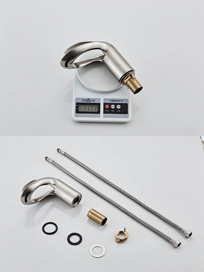 Tolm Waterfall Basin Faucet Water Tap Chrome Bathroom