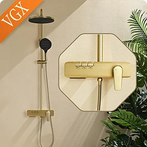 Vgx Luxury Chrome Shower System Four-Function Bathroom Shower