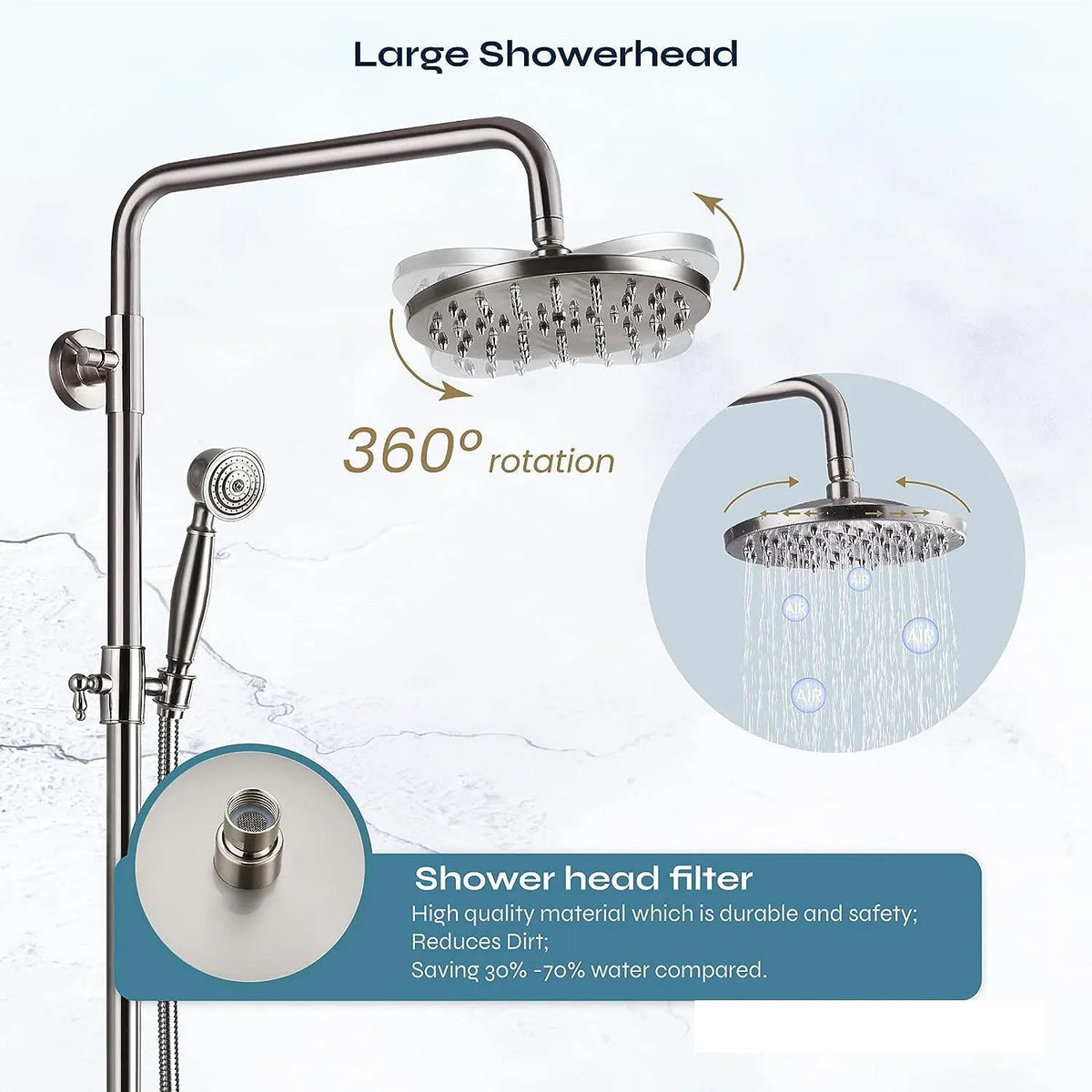 Zappo Antique Shower Wall Bathroom Bath Shower Faucet