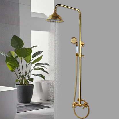 Kemaidi Luxury Golden 2-Function Bathroom Shower Exquisite High