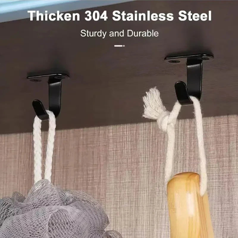 5pcs Bedroom Stainless Steel Screw Mounted Ceiling Hooks