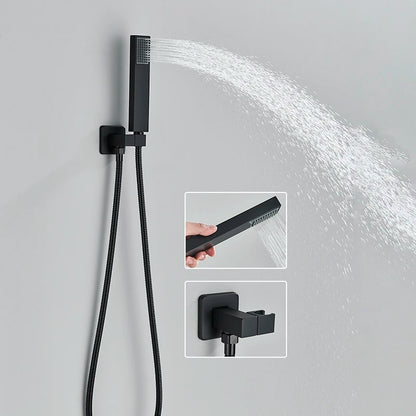 Thermostatic Shower Faucet Wall Concealed Waterfall Rainfall